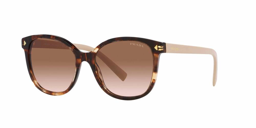NEW PRADA women's 22zs square sunglasses in carmel tortoise - gradient brown